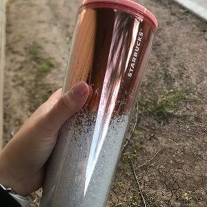 Starbucks rose gold winter cup tumbler